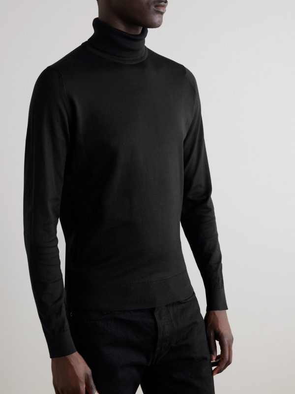 Hawley Slim-Fit Sea Island Cotton Rollneck Sweater - FR Hawley Slim-Fit Sea Island Cotton Rollneck Sweater - FR