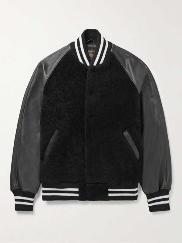 The Albany Shearling and Leather Bomber Jacket