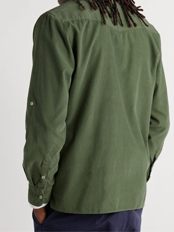 Eric Camp-Collar Garment-Dyed Cotton-Corduroy Shirt - BK Eric Camp-Collar Garment-Dyed Cotton-Corduroy Shirt - BK