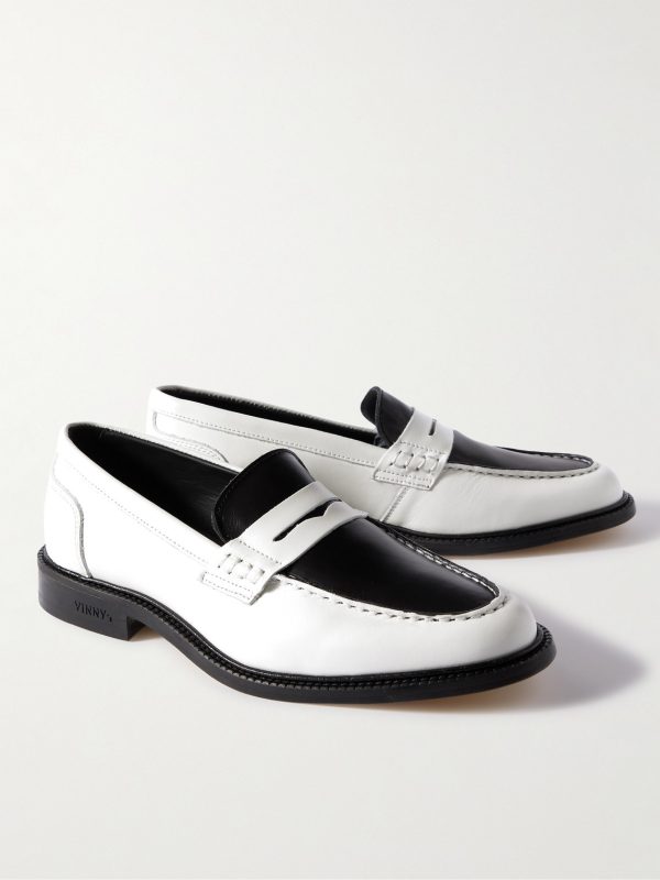 Townee Two-Tone Leather Penny Loafers - FR