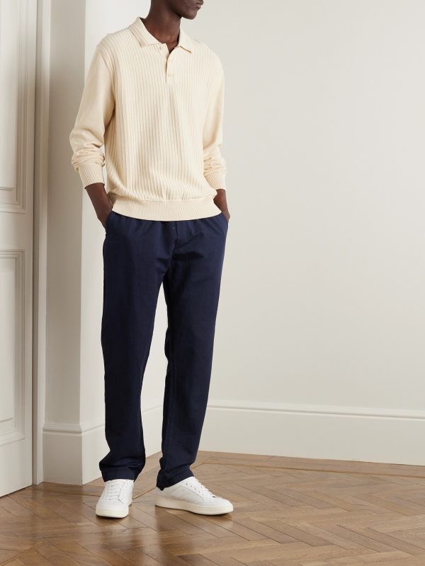 Straight-Leg Cotton and Linen-Blend Drawstring Trousers - OU Straight-Leg Cotton and Linen-Blend Drawstring Trousers - OU