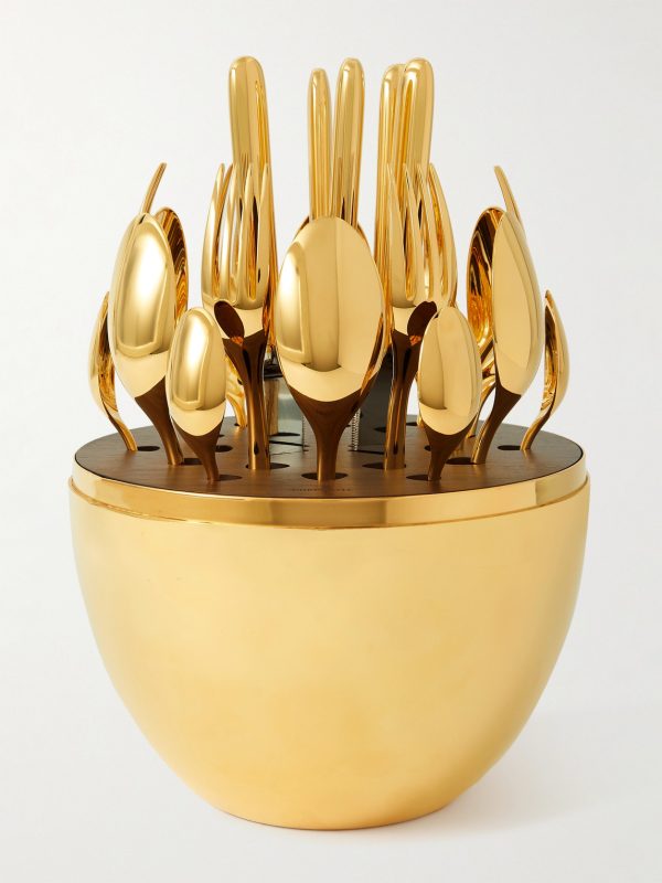 MOOD GOLD Gold-Plated Flatware Set with Case MOOD GOLD Gold-Plated Flatware Set with Case