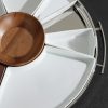 MOOD Party Stainless Steel, Walnut and Porcelain Tray - CU