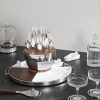 MOOD Party Stainless Steel, Walnut and Porcelain Tray - OU