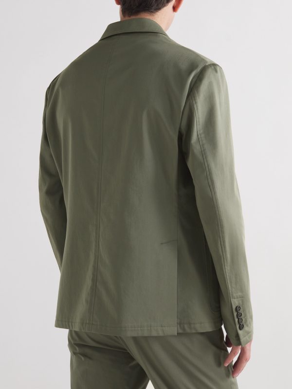 Stretch Cotton and Silk-Blend Suit Jacket - BK Stretch Cotton and Silk-Blend Suit Jacket - BK