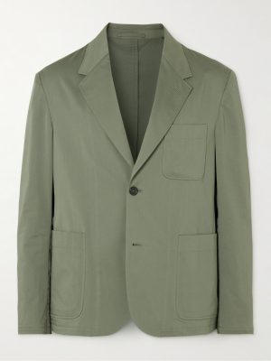 Stretch Cotton and Silk-Blend Suit Jacket Stretch Cotton and Silk-Blend Suit Jacket