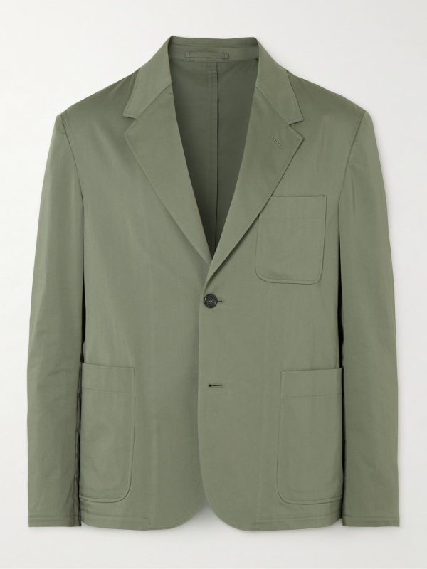 Stretch Cotton and Silk-Blend Suit Jacket Stretch Cotton and Silk-Blend Suit Jacket