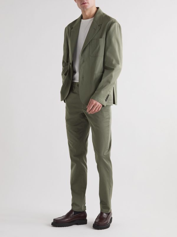 Stretch Cotton and Silk-Blend Suit Jacket - OU Stretch Cotton and Silk-Blend Suit Jacket - OU