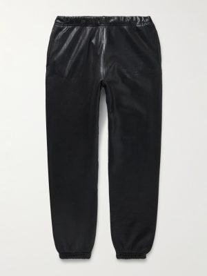Analog Tapered Logo-Print Coated Cotton-Jersey Sweatpants Analog Tapered Logo-Print Coated Cotton-Jersey Sweatpants