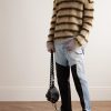 K.H. Slim-Fit Leather-Panelled Jeans - OU K.H. Slim-Fit Leather-Panelled Jeans - OU