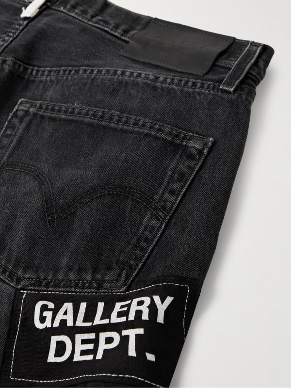 Slim-Fit Straight-Leg Painted Embroidered Distressed Jeans - CU Slim-Fit Straight-Leg Painted Embroidered Distressed Jeans - CU