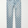 Cage 5001 Slim-Fit Frayed Printed Jeans Cage 5001 Slim-Fit Frayed Printed Jeans