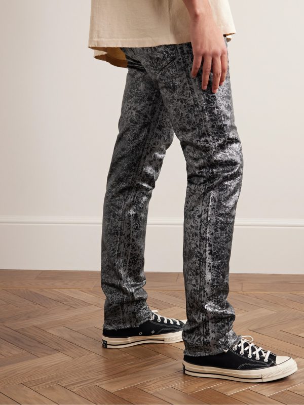 Analog 5001 Slim-Fit Metallic Painted Jeans - BK Analog 5001 Slim-Fit Metallic Painted Jeans - BK