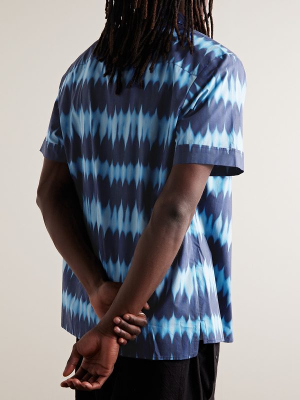 Ross Tie-Dyed Cotton-Poplin Shirt - BK Ross Tie-Dyed Cotton-Poplin Shirt - BK