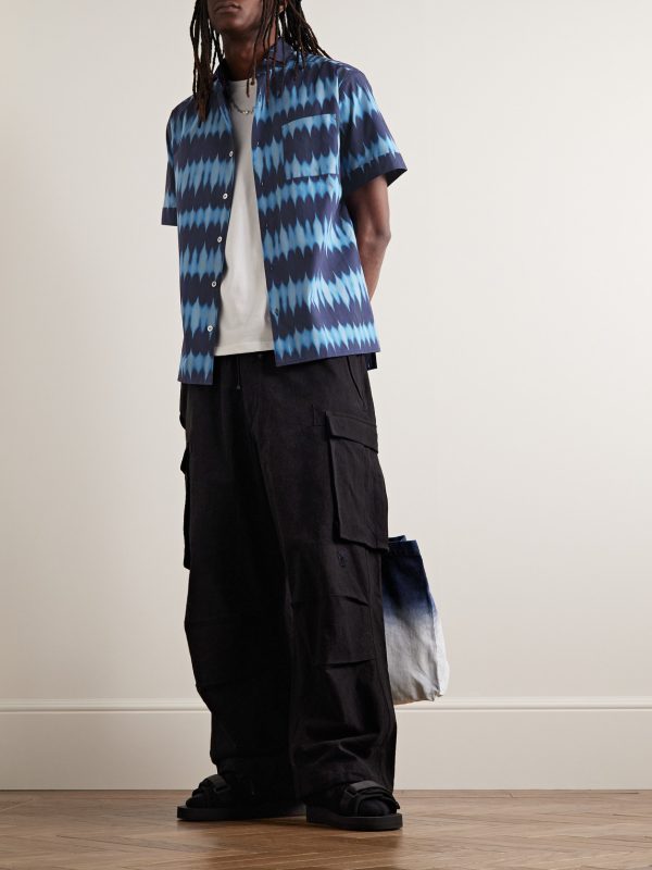 Ross Tie-Dyed Cotton-Poplin Shirt - OU Ross Tie-Dyed Cotton-Poplin Shirt - OU