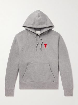Logo-Embroidered Cotton-Blend Jersey Hoodie