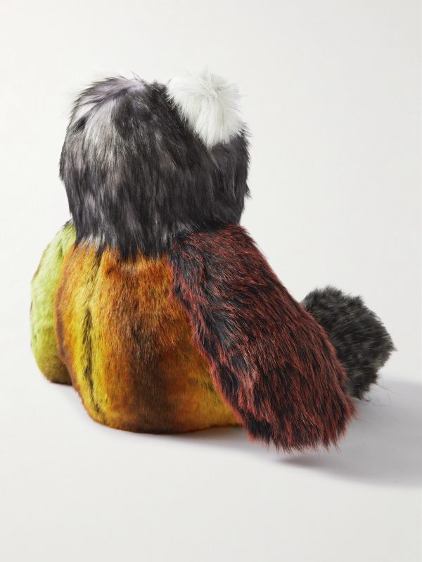 Patchwork Faux Fur Teddy Bear - BK