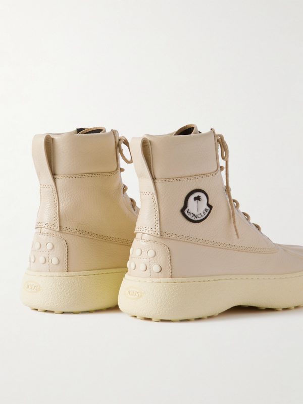 + Tod's + Palm Angels Winter Gommino Full-Grain Leather Boots - BK