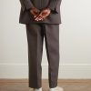 Eternal Straight-Leg Virgin Wool and Cotton-Blend Twill Trousers - BK Eternal Straight-Leg Virgin Wool and Cotton-Blend Twill Trousers - BK