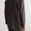 Eternal California Double-Breasted Virgin Wool and Cotton-Blend Twill Blazer - BK Eternal California Double-Breasted Virgin Wool and Cotton-Blend Twill Blazer - BK