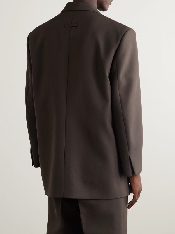 Eternal California Double-Breasted Virgin Wool and Cotton-Blend Twill Blazer - BK Eternal California Double-Breasted Virgin Wool and Cotton-Blend Twill Blazer - BK