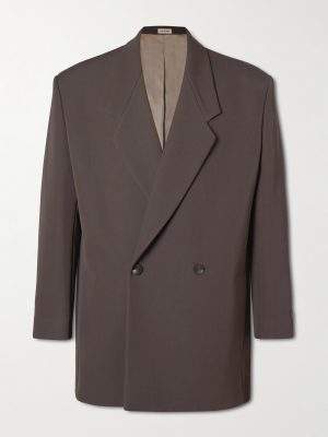 Eternal California Double-Breasted Virgin Wool and Cotton-Blend Twill Blazer Eternal California Double-Breasted Virgin Wool and Cotton-Blend Twill Blazer