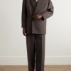 Eternal California Double-Breasted Virgin Wool and Cotton-Blend Twill Blazer - OU Eternal California Double-Breasted Virgin Wool and Cotton-Blend Twill Blazer - OU