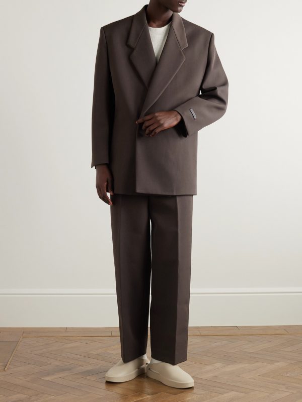 Eternal California Double-Breasted Virgin Wool and Cotton-Blend Twill Blazer - OU Eternal California Double-Breasted Virgin Wool and Cotton-Blend Twill Blazer - OU