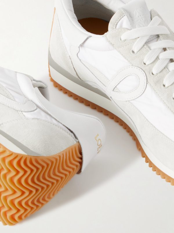 Flow Runner Leather-Trimmed Suede and Nylon Sneakers - CU Flow Runner Leather-Trimmed Suede and Nylon Sneakers - CU