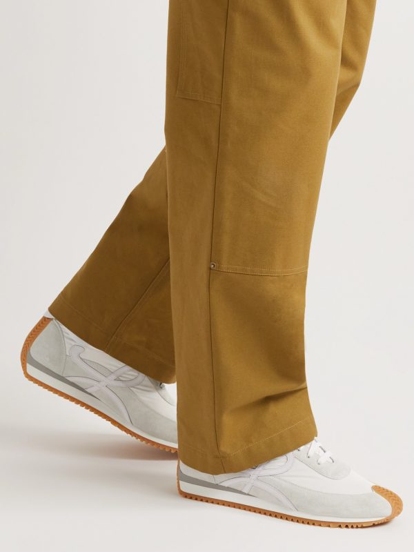 Flow Runner Leather-Trimmed Suede and Nylon Sneakers - E1 Flow Runner Leather-Trimmed Suede and Nylon Sneakers - E1