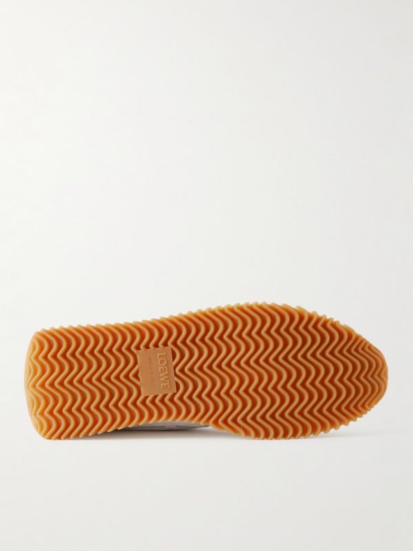 Flow Runner Leather-Trimmed Suede and Nylon Sneakers - E2 Flow Runner Leather-Trimmed Suede and Nylon Sneakers - E2