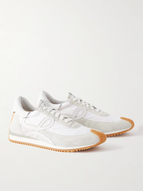 Flow Runner Leather-Trimmed Suede and Nylon Sneakers - FR Flow Runner Leather-Trimmed Suede and Nylon Sneakers - FR