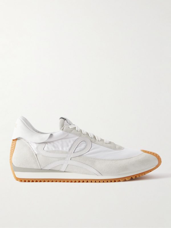 Flow Runner Leather-Trimmed Suede and Nylon Sneakers Flow Runner Leather-Trimmed Suede and Nylon Sneakers