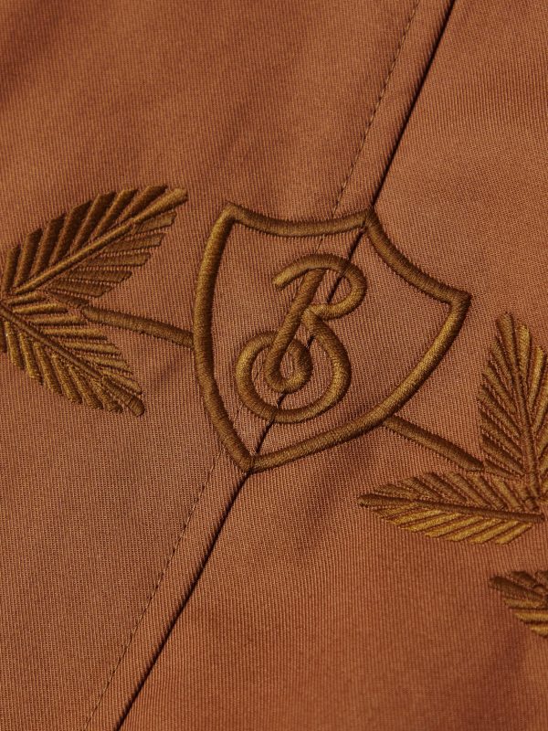 Clapham Logo-Embroidered Cotton-Gabardine Coat - E1 Clapham Logo-Embroidered Cotton-Gabardine Coat - E1