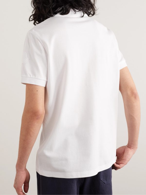 Logo-Embroidered Cotton-Piqué Polo Shirt - BK