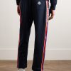 Tapered Webbing-Trimmed Stretch-Cotton Jersey Sweatpants - BK Tapered Webbing-Trimmed Stretch-Cotton Jersey Sweatpants - BK