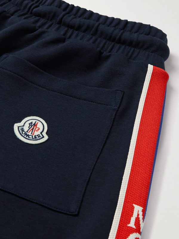 Tapered Webbing-Trimmed Stretch-Cotton Jersey Sweatpants - CU Tapered Webbing-Trimmed Stretch-Cotton Jersey Sweatpants - CU