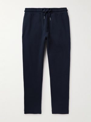 Tapered Webbing-Trimmed Stretch-Cotton Jersey Sweatpants Tapered Webbing-Trimmed Stretch-Cotton Jersey Sweatpants