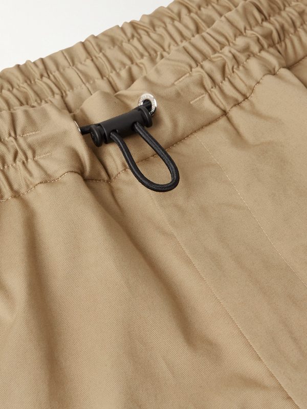 Tapered Cotton-Blend Gabardine Trousers - E1 Tapered Cotton-Blend Gabardine Trousers - E1