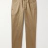 Tapered Cotton-Blend Gabardine Trousers Tapered Cotton-Blend Gabardine Trousers