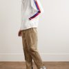 Tapered Cotton-Blend Gabardine Trousers - OU Tapered Cotton-Blend Gabardine Trousers - OU