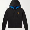 Logo-Appliquéd Cotton-Jersey Zip-Up Hoodie
