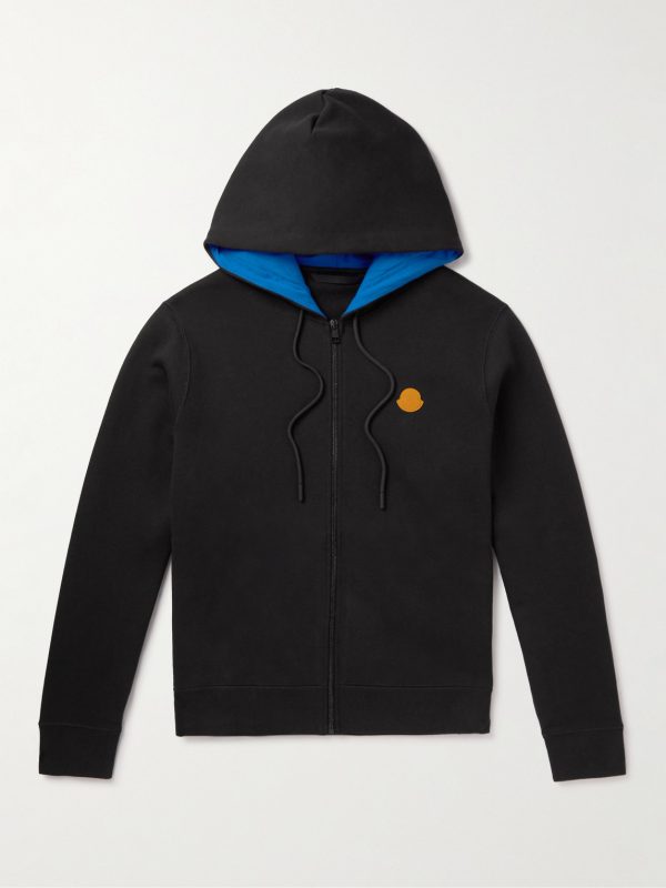 Logo-Appliquéd Cotton-Jersey Zip-Up Hoodie