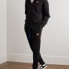 Logo-Appliquéd Cotton-Jersey Zip-Up Hoodie - OU