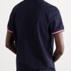 Logo-Appliquéd Striped Cotton-Piqué Polo Shirt - BK Logo-Appliquéd Striped Cotton-Piqué Polo Shirt - BK