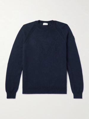 Logo-Jacquard Cotton Sweater