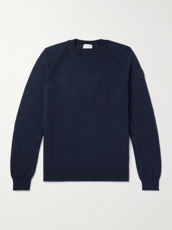 Logo-Jacquard Cotton Sweater