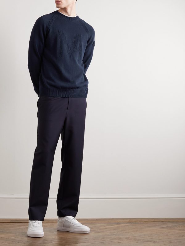Logo-Jacquard Cotton Sweater - OU