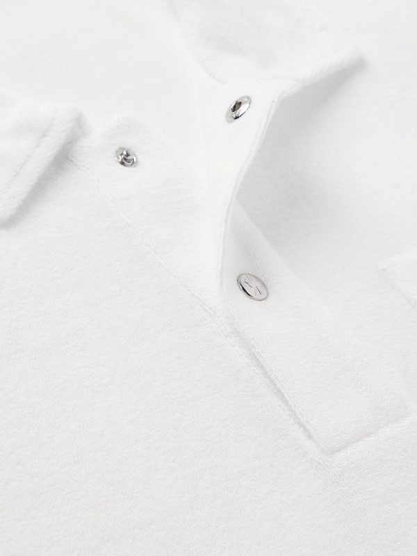 Logo-Appliquéd Cotton-Terry Polo Shirt - CU