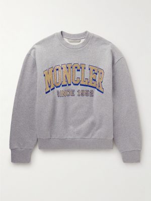 Glittered Logo-Print Cotton-Jersey Sweatshirt Glittered Logo-Print Cotton-Jersey Sweatshirt